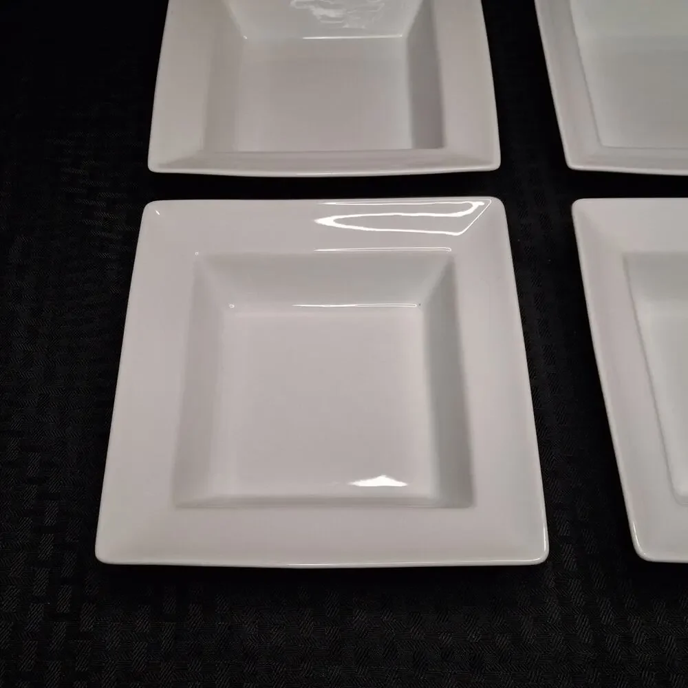 Pottery Barn Great White Square Bowls 7⅜